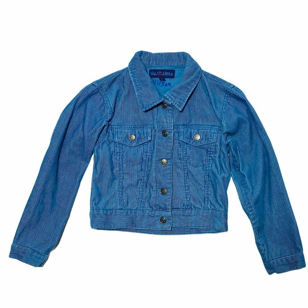 VINTAGE Blue Corduroy Crop Jacket